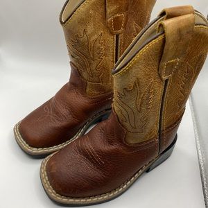 Old West Boots with Leather Upper- Size 5.5